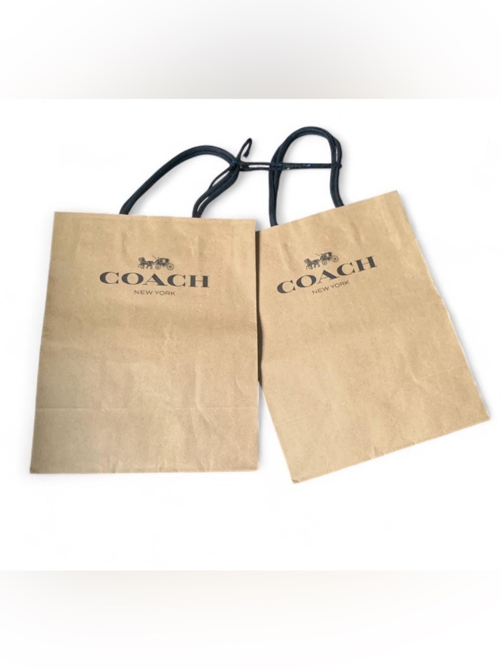 ✨ Set of 2 Authentic COACH New York Kraft Paper Shopping Bags ✨